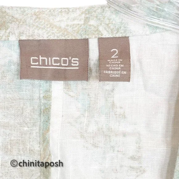 Chicos Cardigan Open Front Roll Adjustable Sleeve - Picture 5 of 6